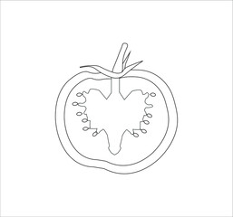 vegetable tomato. illustration for web and mobile design.