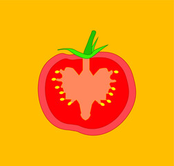 vegetable tomato. illustration for web and mobile design.