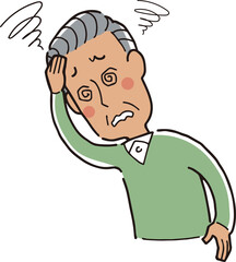 めまいがしてクラクラする男性