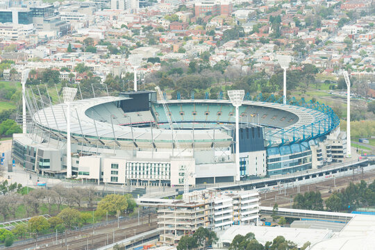 Melbourne, Australia - Sep 22, 2015: Aerial View Of The Melbourne Cricket Ground MCG. It Is The Largest Sports Stadium In Australia And The 10th Largest In The World.