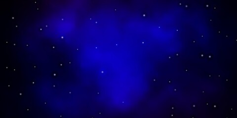 Dark Blue, Red vector background with small and big stars. Blur decorative design in simple style with stars. Pattern for new year ad, booklets.