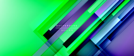 Dynamic lines on fluid color gradient. Trendy geometric abstract background for your text, logo or graphics