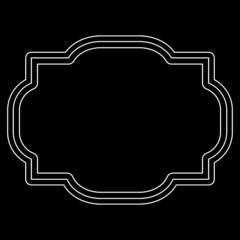 Frame isolated on dark background