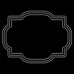 Frame isolated on dark background