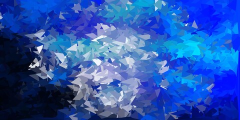 Dark blue vector triangle mosaic pattern.