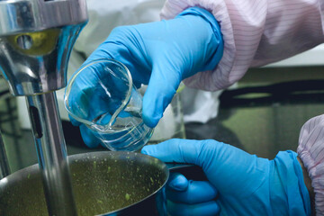 Mixing cream drug for medical at factory