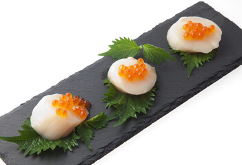 お刺身用ほたて貝柱　　いくら乗せ　