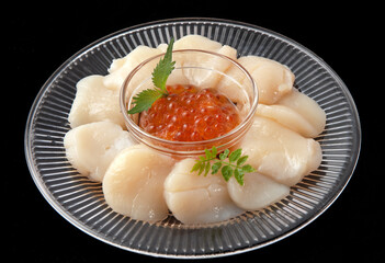 お刺身用ほたて貝柱　　いくら乗せ　