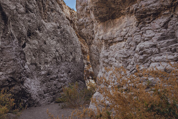 stone wall in the desert mountain