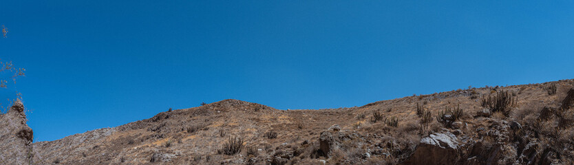 Fototapeta na wymiar desert mountain landscape with blue sky