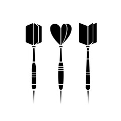 Darts icons in flat style