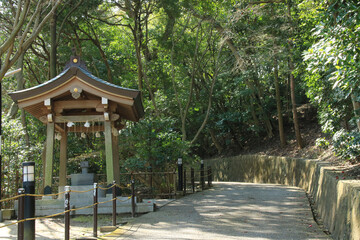 日本の神社の小径