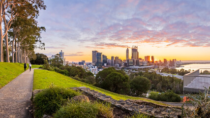architecture, australia, australian, building, business, cbd, city, cityscape, construction, cultivated, day, downtown, elevated, financial, grass, green, high-rise, highway, kings, kings park, landma