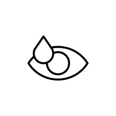 eye water drop icon design black