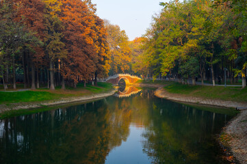 Hubei Wuhan Liberation Park late autumn scenery