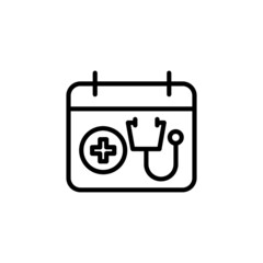 medical aid calendar icon design