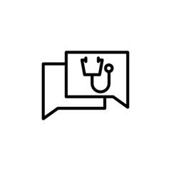 doctor and patient conversation icon design