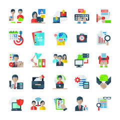 Office And Internet Flat Icons