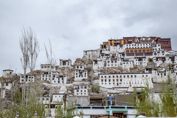 Fototapeta na wymiar Area of Thiksey Monastery, Thiksey Gompa - Leh Ladakh , Popular Place to See in Leh Ladakh India.