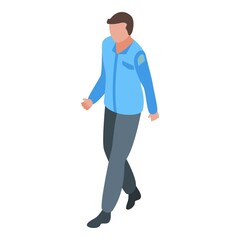 Driving school man icon. Isometric of driving school man vector icon for web design isolated on white background