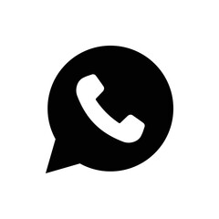 Phone handset icon in speech bubble