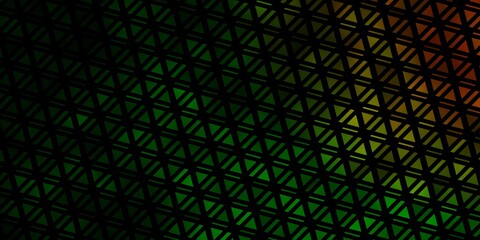 Dark Green, Red vector background with polygonal style.