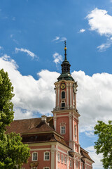 Fototapeta premium Die Wallfahrtskirche Birnau am Bodensee. Uhldingen-Mühlhofen, Bodenseekreis, Baden-Württemberg, Deutschland