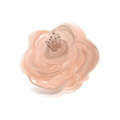 Hand Painted Flower Background Hand Drawn Illustration	