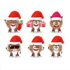 Santa Claus emoticons with bronze medals ribbon cartoon character