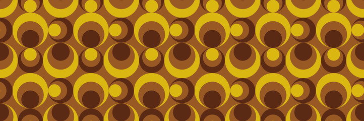 70's retro seamless pattern material vector illustration