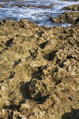 Unnamed beach of volcanic rock on the coast of Taiwan