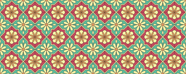 70's retro seamless pattern material vector illustration