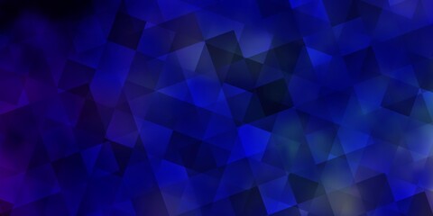 Obraz premium Light BLUE vector background with triangles, rectangles.