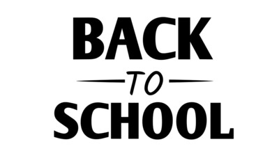  Back to school typography design for print or use as poster, card, flyer or T Shirt