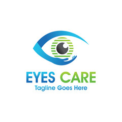 creative eye care eye health logo design vector icon illustration