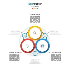 Vector Infographic label design template with icons and 4 options or steps. Can be used for process diagram, presentations, workflow layout, banner, flow chart, info graph.