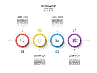 Vector Infographic label design template with icons and 4 options or steps. Can be used for process diagram, presentations, workflow layout, banner, flow chart, info graph.