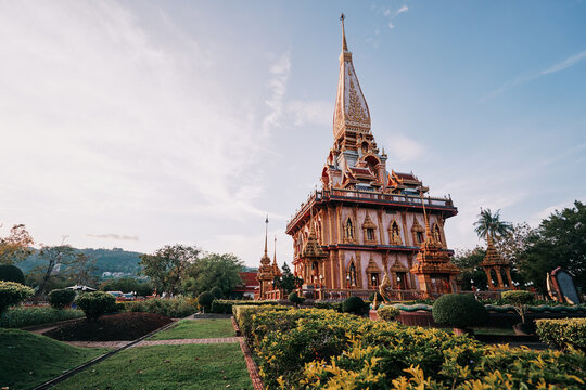 The Wat Chalong Buddhist temple in Chalong, Phuket, Thailand