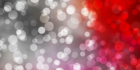 Light Red vector background with bubbles. Illustration with set of shining colorful abstract spheres. Design for posters, banners.