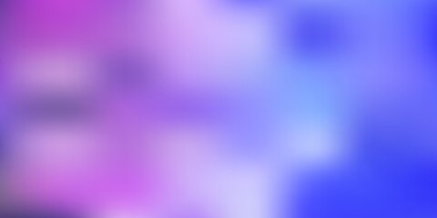 Light pink, blue vector abstract blur backdrop.