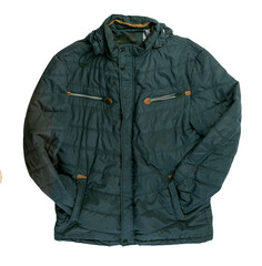 Men's jacket in a hood isolated on a white background. Windbreaker jacket © vitalily_73