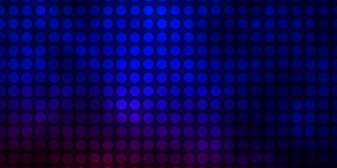 Obraz premium Dark Blue, Red vector background with circles. Abstract colorful disks on simple gradient background. Pattern for websites, landing pages.