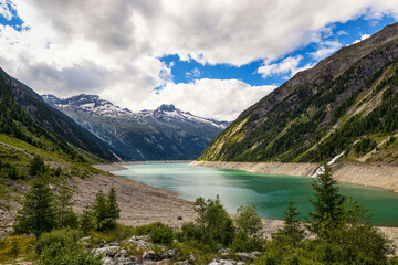 Fototapeta premium Alpine water reservoirs - Schlegeisspeicher