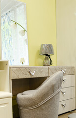 the interior of the room dressing table mirror