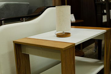lamp on the table