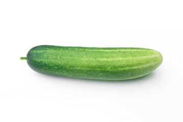 Fresh cucumbers isolated on white background.