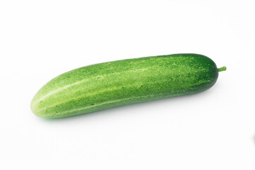 Fresh cucumbers isolated on white background.