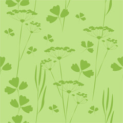 Obraz premium Pattern field flowers. Background witch wild meadow herbs for fabric, wrapping, prints. 