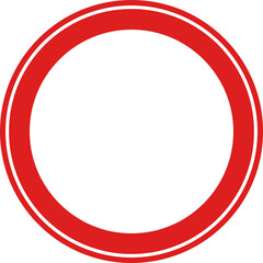  Prohibited simple red sign icon