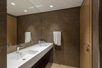 Interior of a hotel bathroom interior
